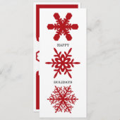 Snowflake Holiday Card Feiertagskarte (Vorne/Hinten)