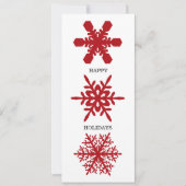 Snowflake Holiday Card Feiertagskarte (Vorderseite)