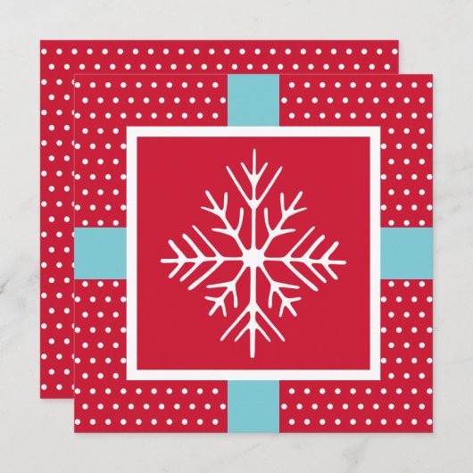 Snowflake Holiday Cards Feiertagskarte (Vorne/Hinten)