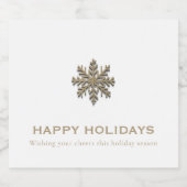 Snowflake Holiday Champagne Schaumweinetikett (Einzelnes Label)