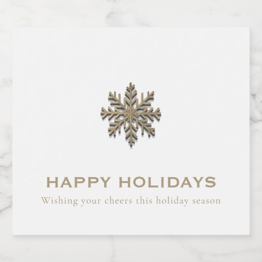 Snowflake Holiday Champagne Schaumweinetikett (Einzelnes Label)