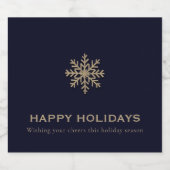 Snowflake Holiday Champagne Schaumweinetikett (Einzelnes Label)