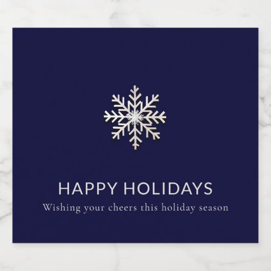 Snowflake Holiday Champagne Schaumweinetikett (Einzelnes Label)