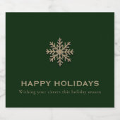 Snowflake Holiday Champagne Schaumweinetikett (Einzelnes Label)