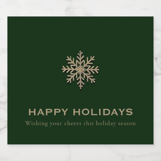 Snowflake Holiday Champagne Schaumweinetikett (Einzelnes Label)