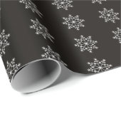 Snowflake Holiday Design Schwarz-weiß Weihnachten Geschenkpapier (Rolleneckpunkt)