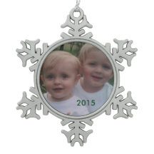 Snowflake Holiday Foto Ornament