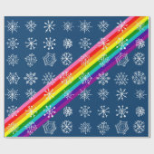 Snowflake Holiday-Geschenk-Wrap mit Regenbogen Geschenkpapier (Flach)