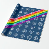 Snowflake Holiday-Geschenk-Wrap mit Regenbogen Geschenkpapier (Ungerollt)