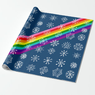 Snowflake Holiday-Geschenk-Wrap mit Regenbogen Geschenkpapier