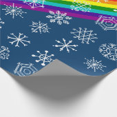 Snowflake Holiday-Geschenk-Wrap mit Regenbogen Geschenkpapier (Ecke)