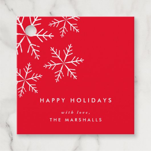 Snowflake Holiday Geschenkanhänger (Vorderseite)