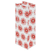 Snowflake Holiday Geschenktasche Geschenktüte Für Weinflaschen (Rückseite Schrägansicht)