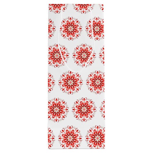 Snowflake Holiday Geschenktasche Geschenktüte Für Weinflaschen (Rückseite)