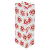 Snowflake Holiday Geschenktasche Geschenktüte Für Weinflaschen (Vorderseite Schrägansicht)