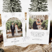 Snowflake Holiday Newlyweds Foto Weihnachten
