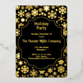 Snowflake Holiday Party Folieneinladung (Vorderseite)