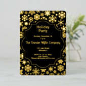 Snowflake Holiday Party Folieneinladung (Stehend vorne)