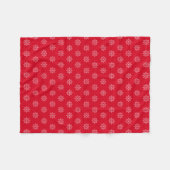 Snowflake Holiday Pattern Rotes Weihnachten Fleecedecke (Vorderseite (Horizontal))