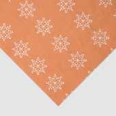 Snowflake Holiday Pattern Vibranno Orange Weihnach Seidenpapier (Ausschnitt)