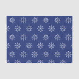 Snowflake Holiday Pattern Weihnachten Blau Seidenpapier