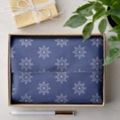 Snowflake Holiday Pattern Weihnachten Blau Seidenpapier (Geschenk)