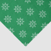 Snowflake Holiday Pattern Weihnachten Grün Seidenpapier (Ausschnitt)