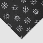 Snowflake Holiday Pattern Weihnachten Schwarz-weiß Seidenpapier (Ausschnitt)