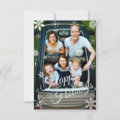 Snowflake Holiday Personalisiert Flat Grußkarte Einladung (Vorderseite)