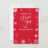 Snowflake Holiday Personalisiert Flat Grußkarte Einladung (Rückseite)
