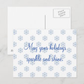 Snowflake Holiday Postkarte (Vorne/Hinten)