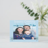 Snowflake Holiday Postkarte (Stehend Vorderseite)