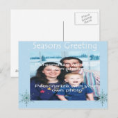 Snowflake Holiday Postkarte (Vorne/Hinten)