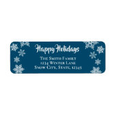 Snowflake Holiday Rücksendeadresse (Vorne)