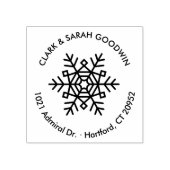 Snowflake Holiday Rücksendeadresse Briefmarke Gummistempel (Prägung)