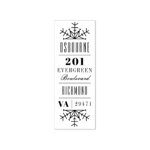 Snowflake Holiday Rücksendeadresse Custom Gummistempel