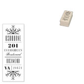 Snowflake Holiday Rücksendeadresse Custom Gummistempel (Stempel)