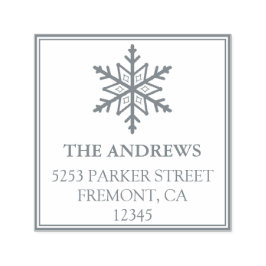 Snowflake Holiday Rücksendeadresse Permastempel