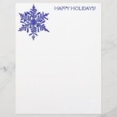 Snowflake Holiday Stationery (Vorderseite)