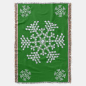 Snowflake Holiday Throw Blanket Decke (Vorderseite Vertikal)