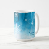 Snowflake Ice Blue - individuelles Angebot und Na Kaffeetasse (VorderseiteRechts)