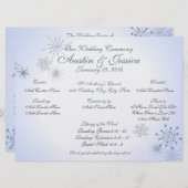 Snowflake Ice Blue Wedding Programm (Vorne/Hinten)