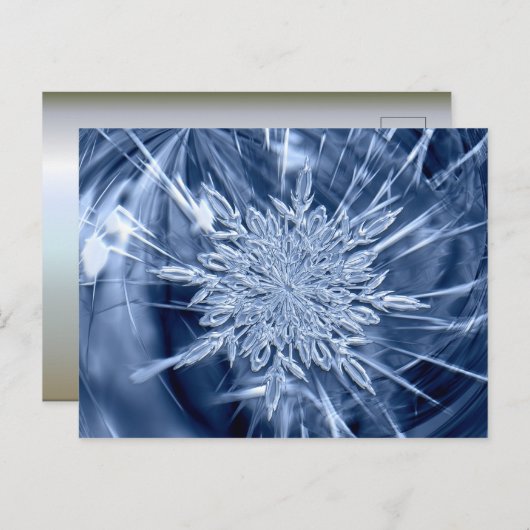 Snowflake Ice Crystal Postkarte (Vorne/Hinten)