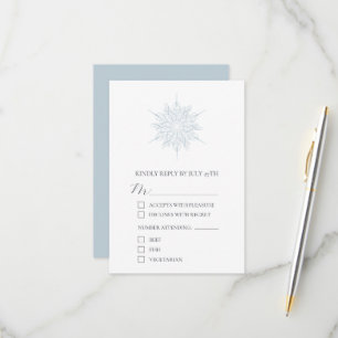 Snowflake Ice RSVP Karte