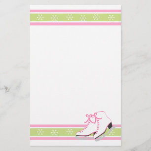 Snowflake Ice Skate Briefpapier
