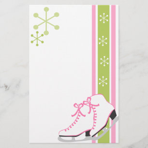 Snowflake Ice Skate Briefpapier