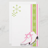 Snowflake Ice Skate Briefpapier (Vorne/Hinten)