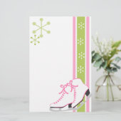Snowflake Ice Skate Briefpapier (Stehend Vorderseite)