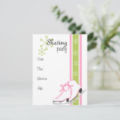 Snowflake Ice Skate Einladung (Stehend Vorderseite)