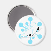 Snowflake Ice Skate Magnet (Vorderseite/Rückseite)